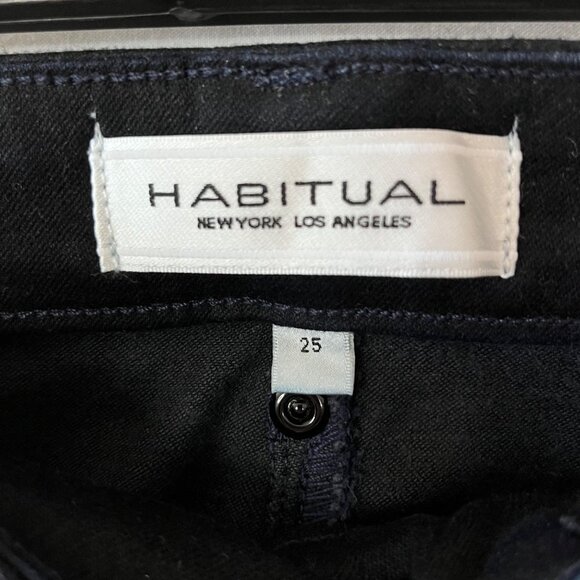 Habitual Eve Hi-Rise Skinny Coated Jeans Black Licorice 25 New With Partial Tags - Picture 3 of 12